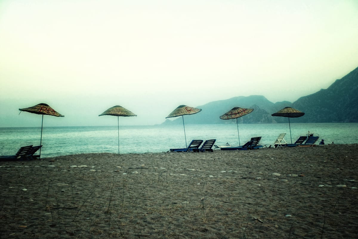 Olympos beach sunset